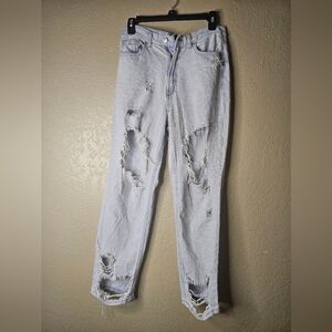 SIMPLY SOCIETY Jeans Womens 3/26 light Blue 90's high Rise Loose Fit